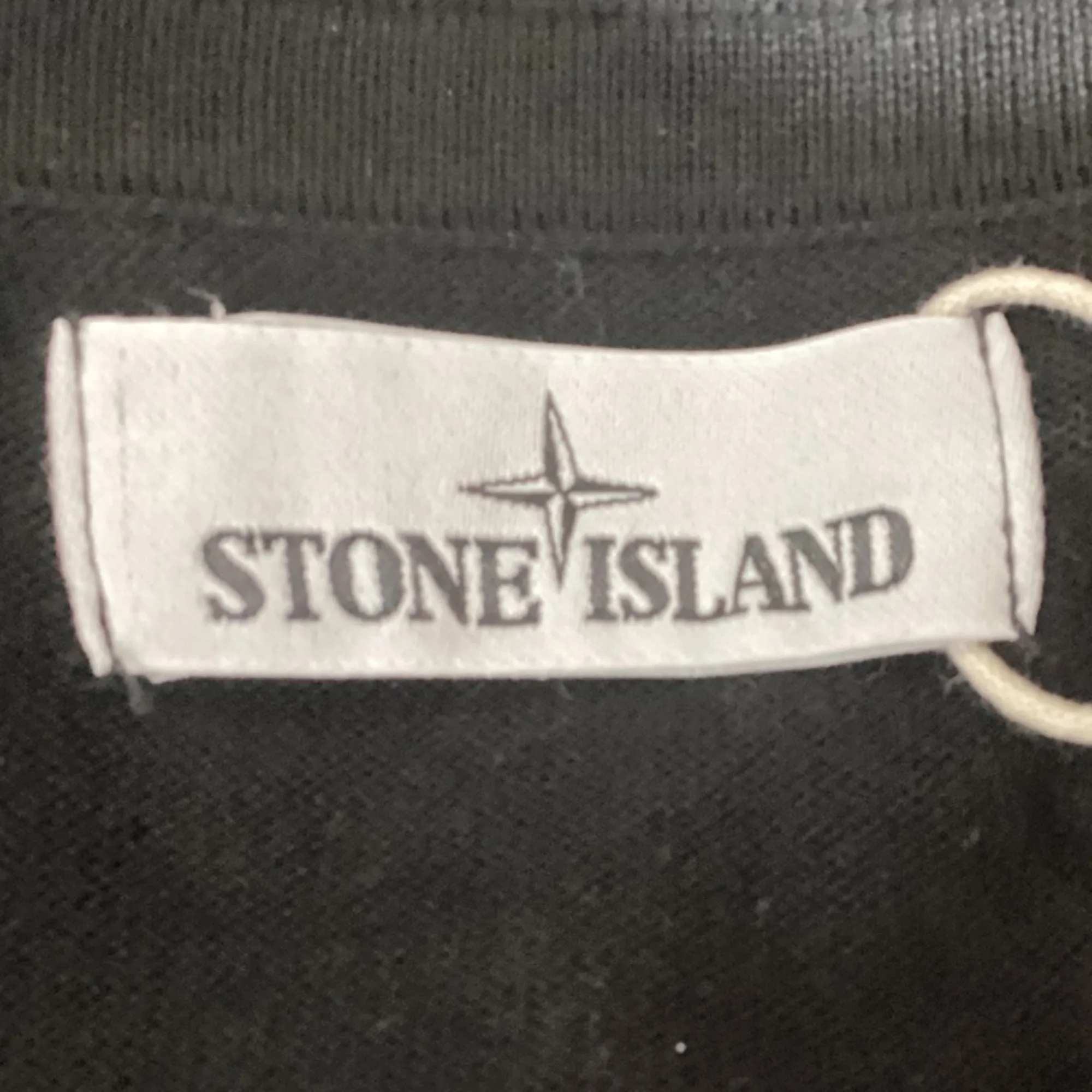 Stone Island Rib Knit Zip Sweater in Black Wool