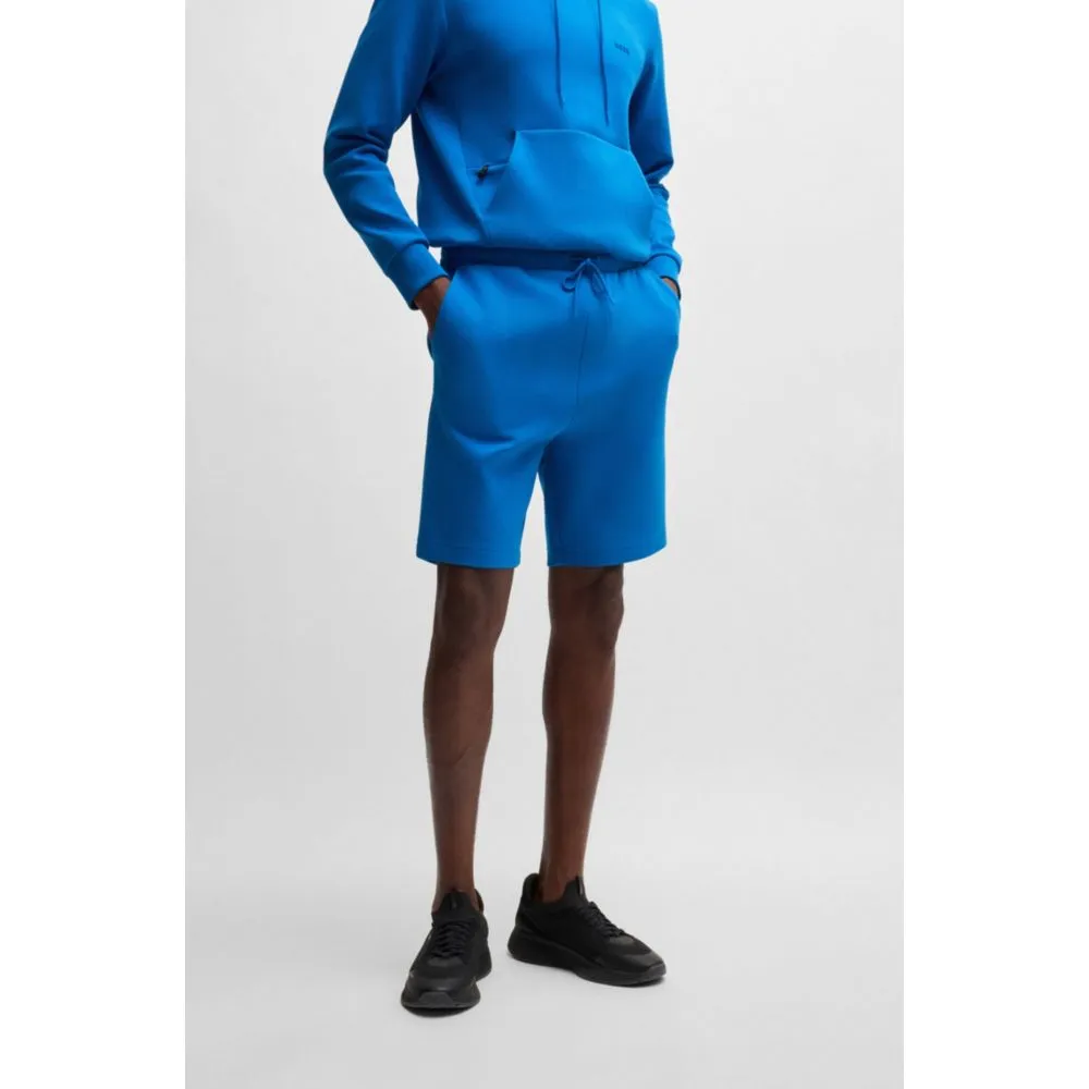 Stretch-cotton regular-fit shorts with sandwich logo