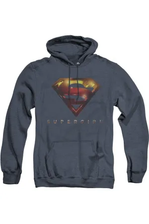 Supergirl Logo Glare Adult Heather Hoodie / Hooded Sweatshirt