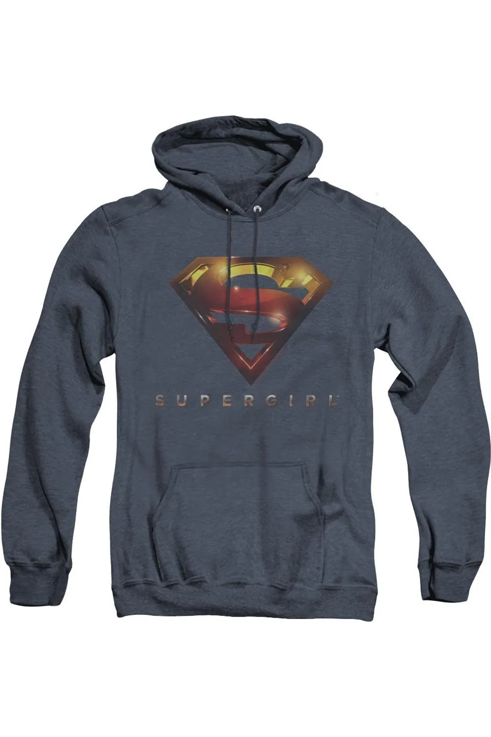 Supergirl Logo Glare Adult Heather Hoodie / Hooded Sweatshirt