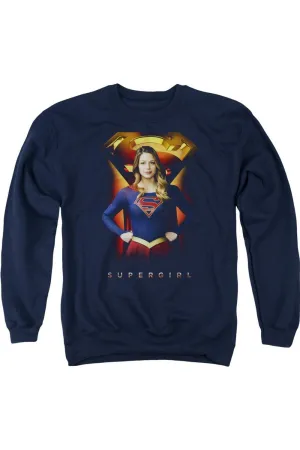 Supergirl Standing Symbol Adult Crewneck Sweatshirt