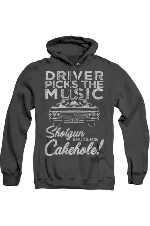 Supernatural Driver Picks Music Adult Heather Hoodie / Hooded Sweatshirt