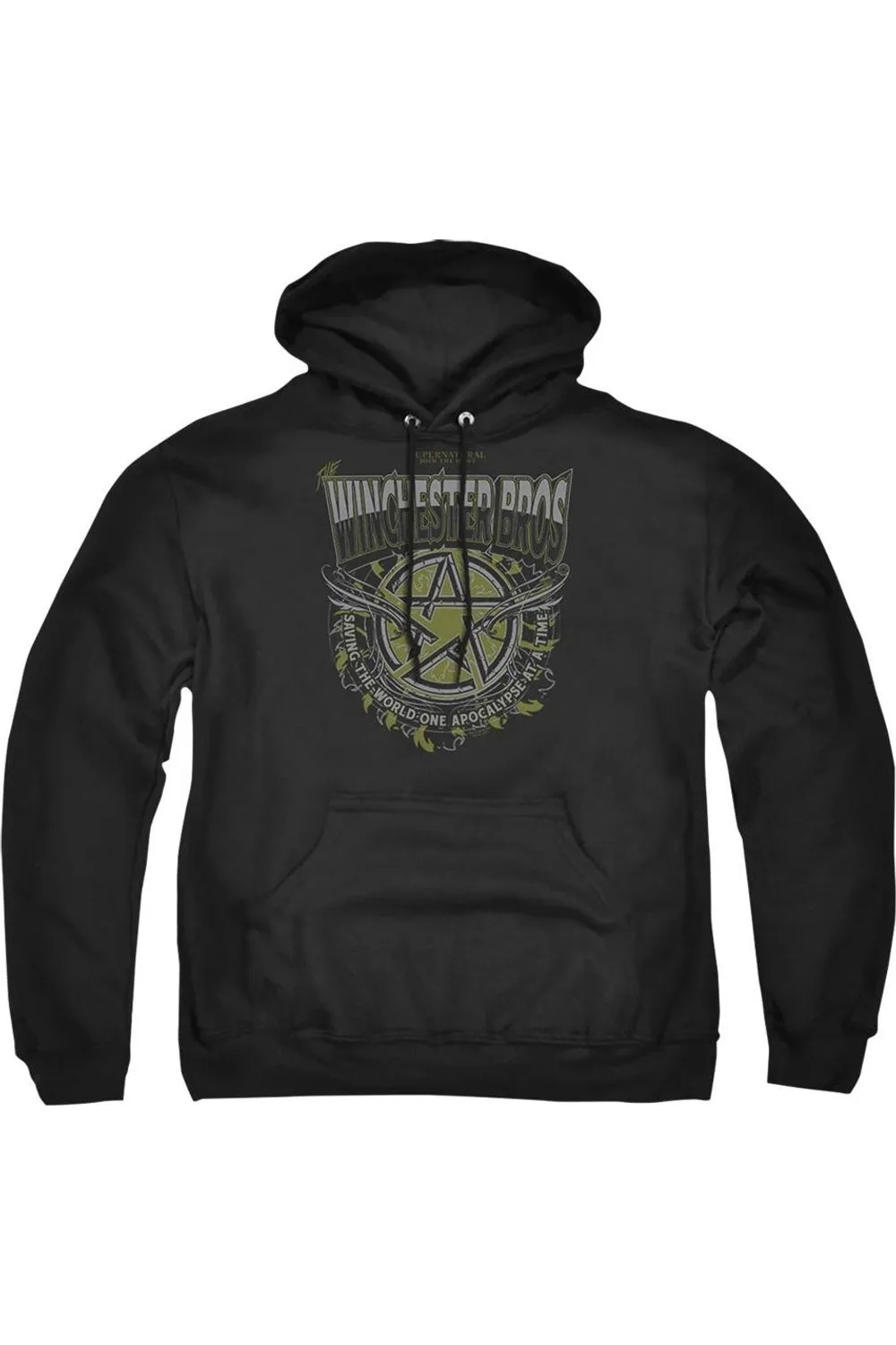 Supernatural Winchester Bros Adult Pull Over Hoodie / Hooded Sweatshirt