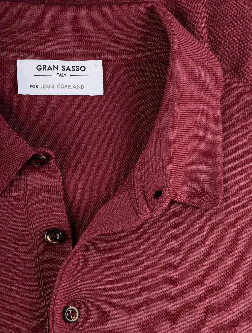 Tennis Long Sleeve Polo Burgundy