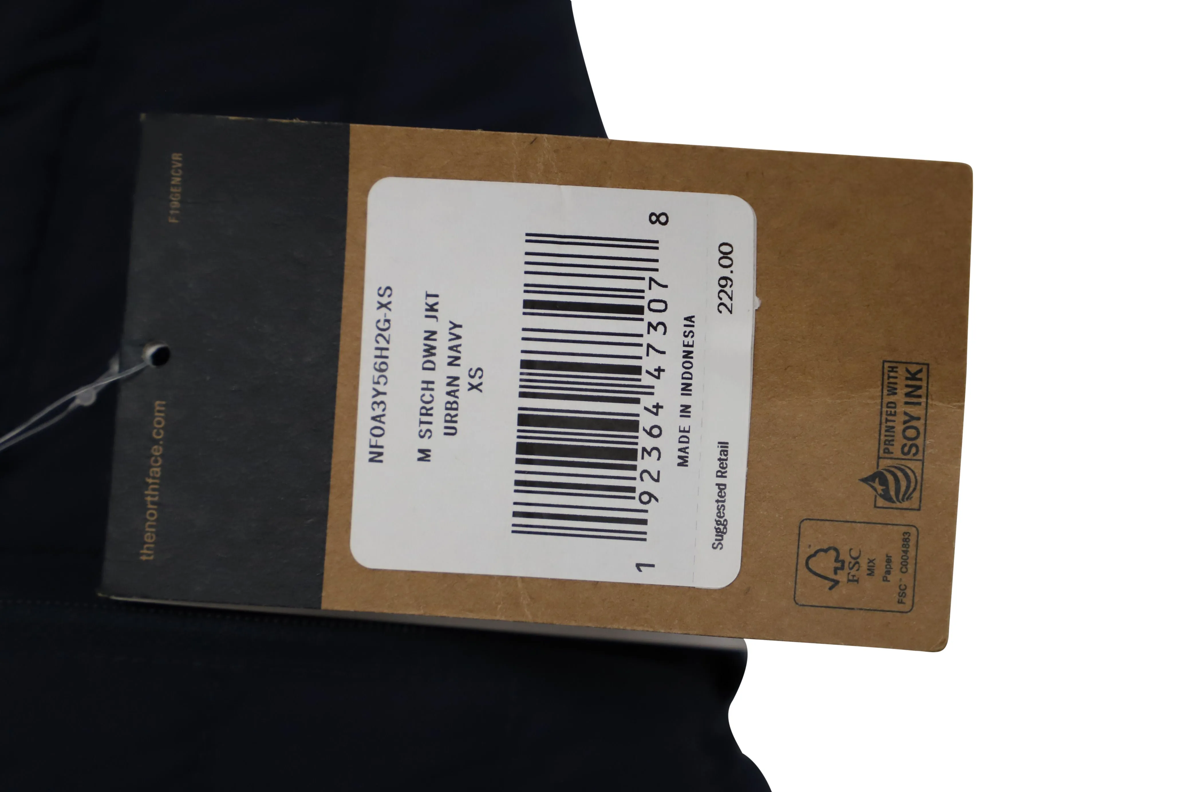 The North Face Stretch Goose-Down Quilted Water Repellant Jacket in Black Nylon