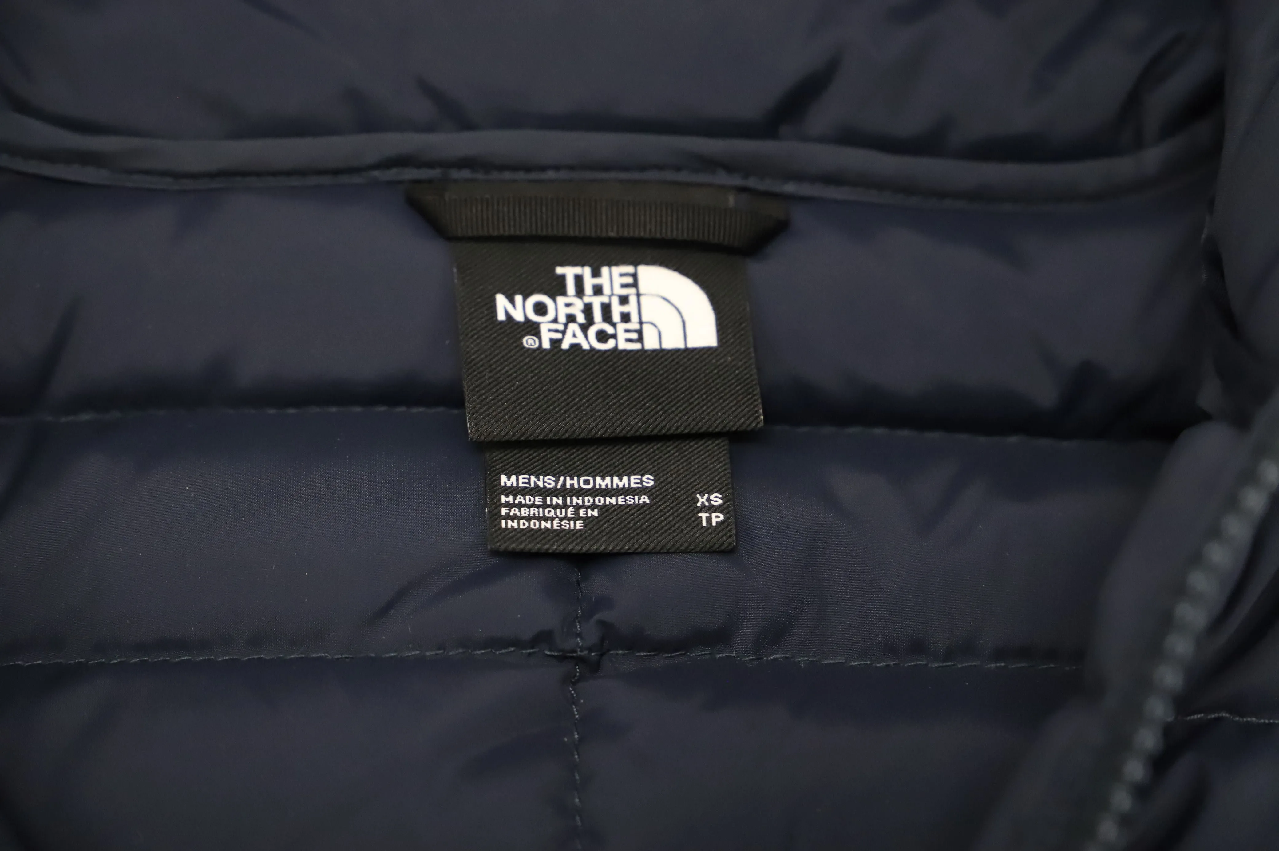 The North Face Stretch Goose-Down Quilted Water Repellant Jacket in Black Nylon
