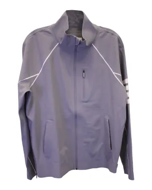 Thom Browne 4-Bar Compression Zip Jacket in Grey Polyamide