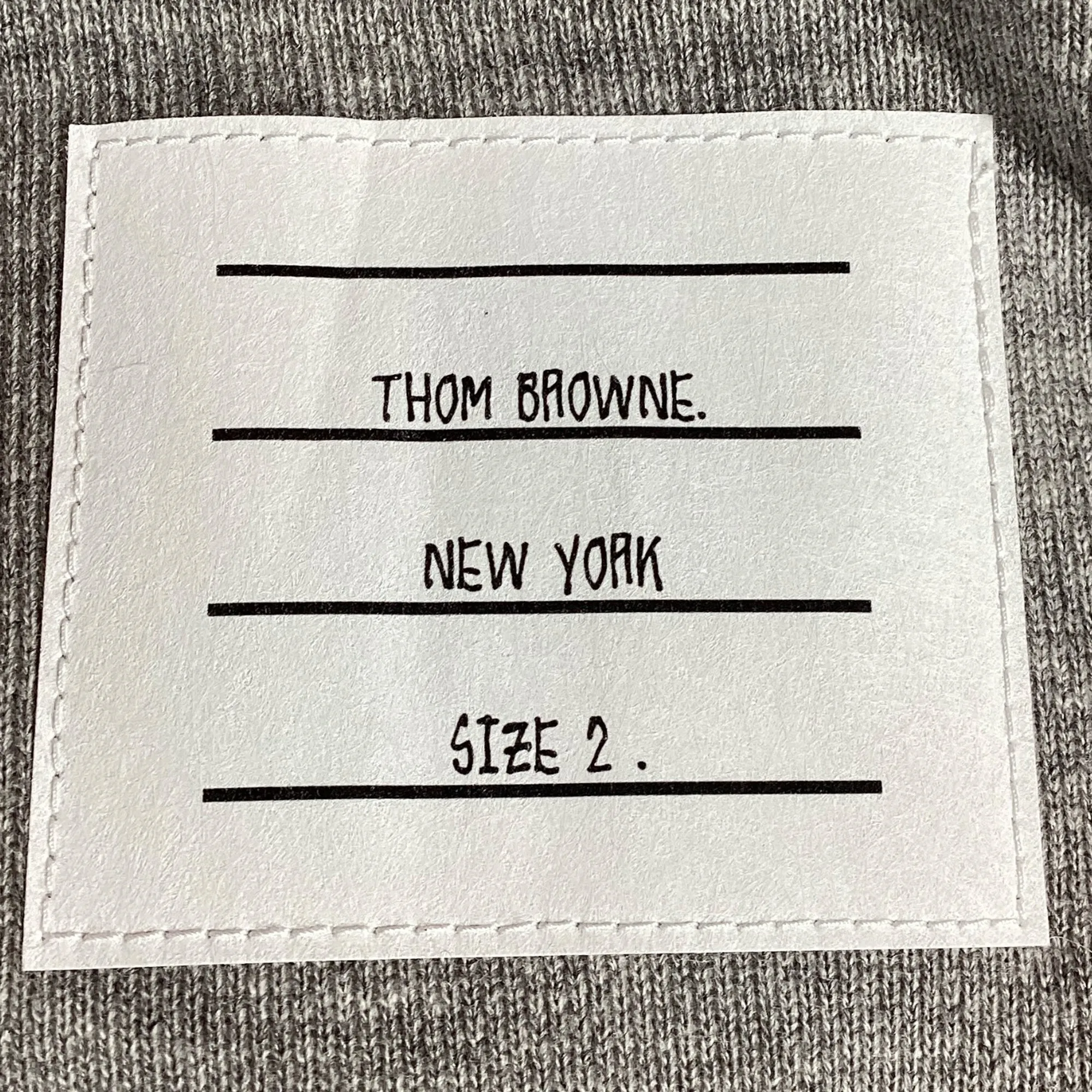 Thom Browne 4-Bar Loopback Zip Hoodie in Grey Cotton