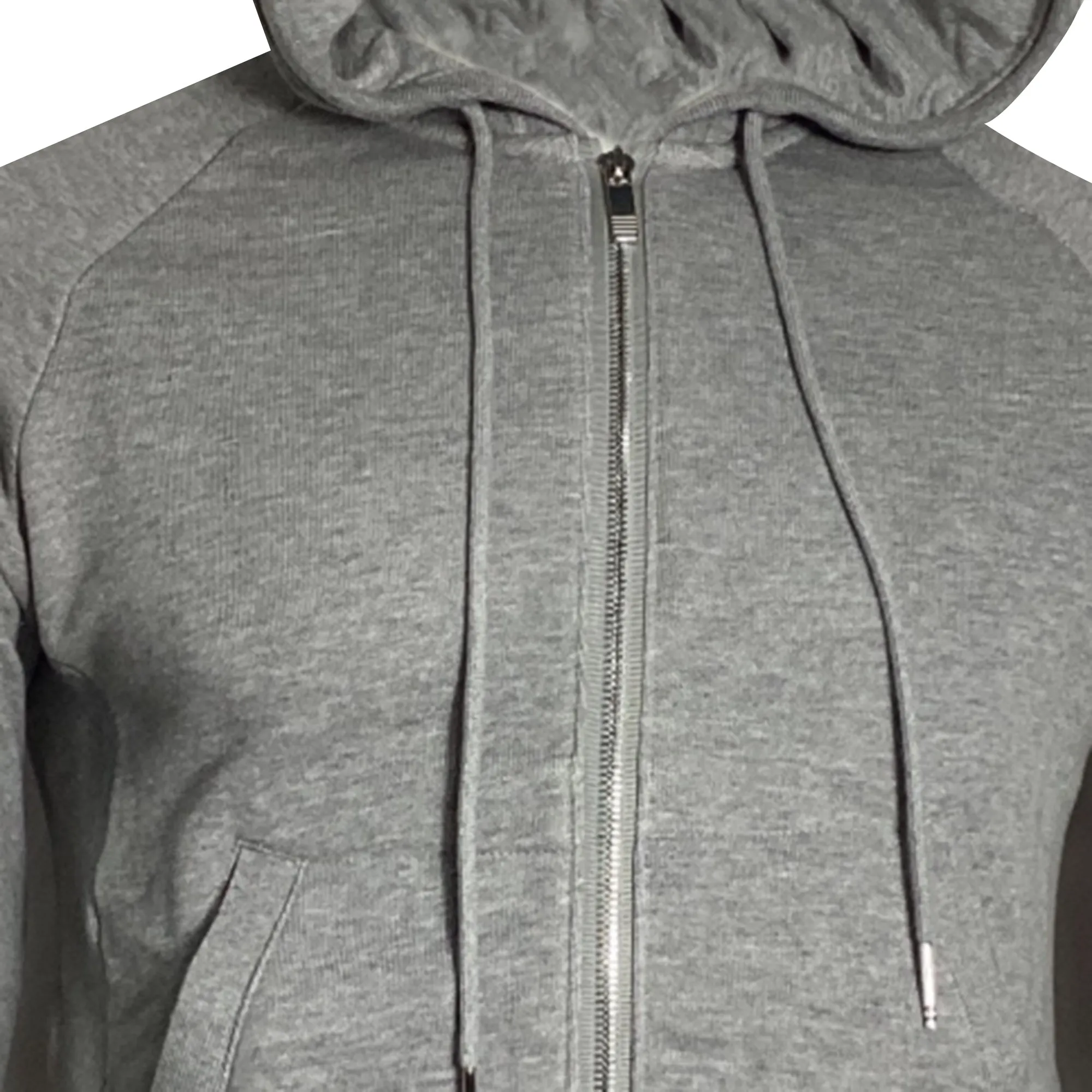 Thom Browne 4-Bar Loopback Zip Hoodie in Grey Cotton