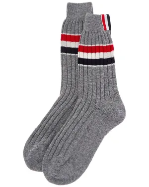 Thom Browne Chunky Rib Mid-Calf Cashmere Socks