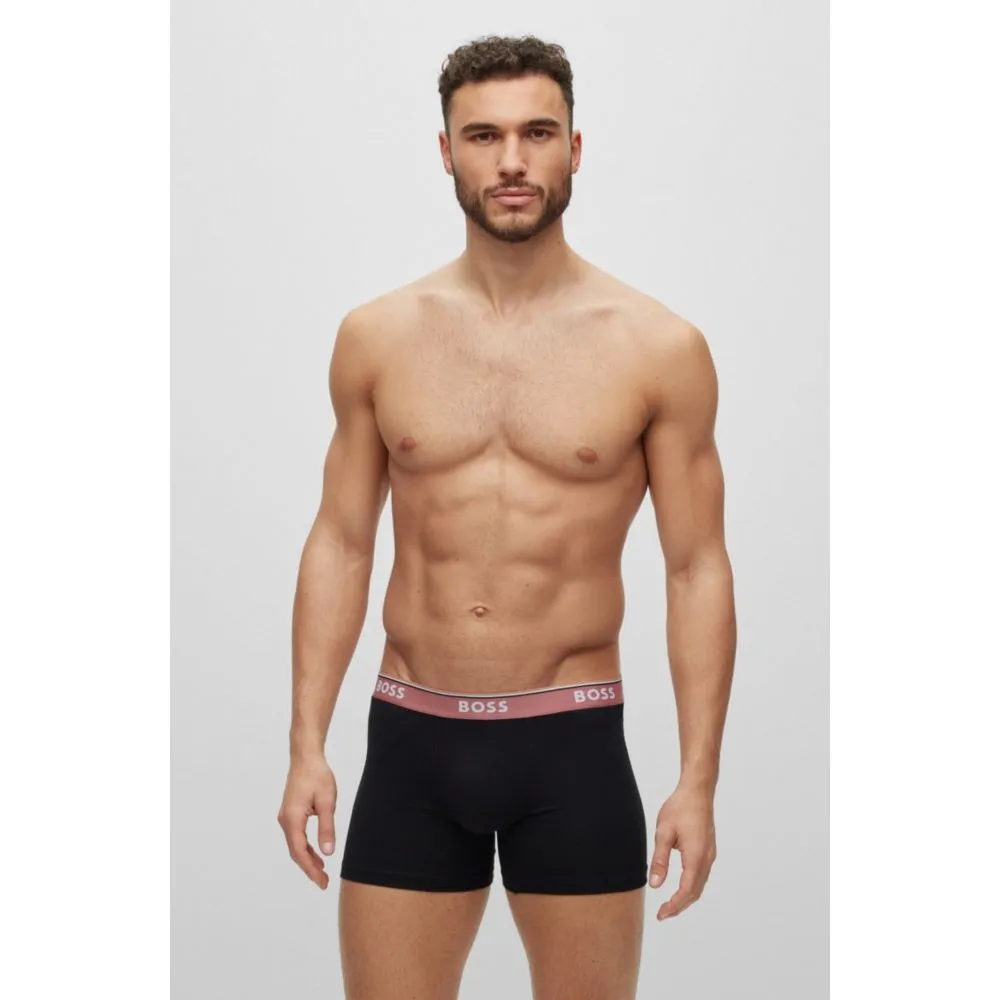 Three-pack of boxer briefs with logo waistbands