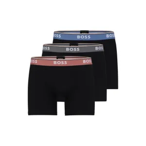Three-pack of boxer briefs with logo waistbands
