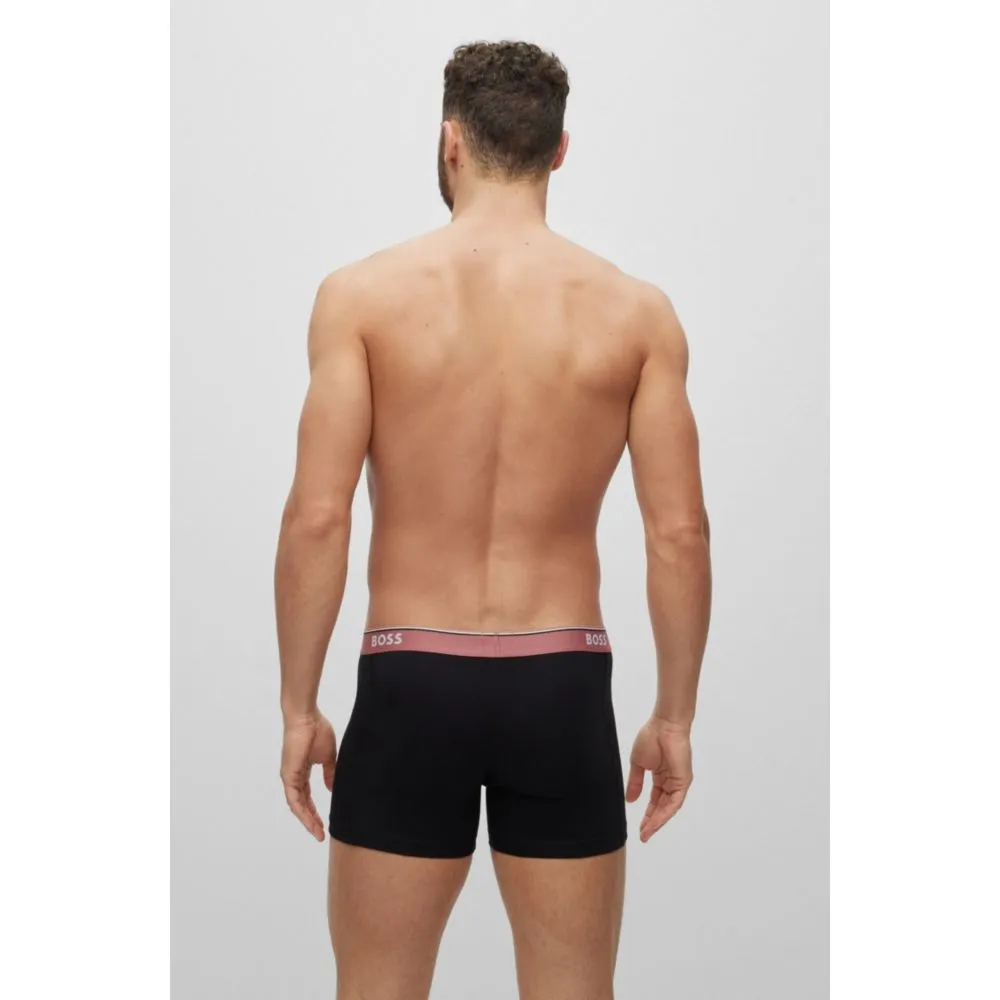 Three-pack of boxer briefs with logo waistbands