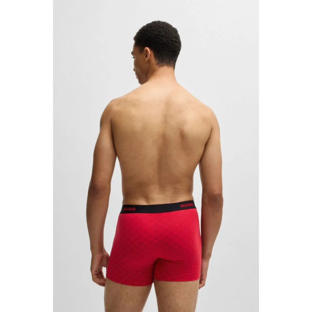 Three-pack of stretch-cotton boxer briefs with logos