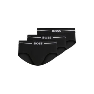 Three-pack of stretch-cotton trunks with logo waistbands