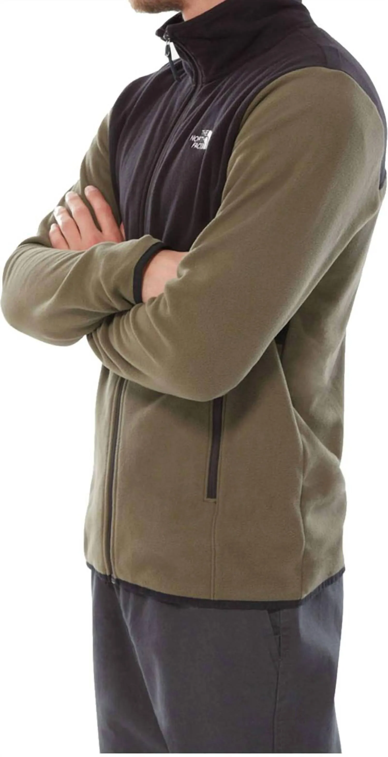 Tka Glacier Full Zip Jacket In New Taupe Green/tnf Black