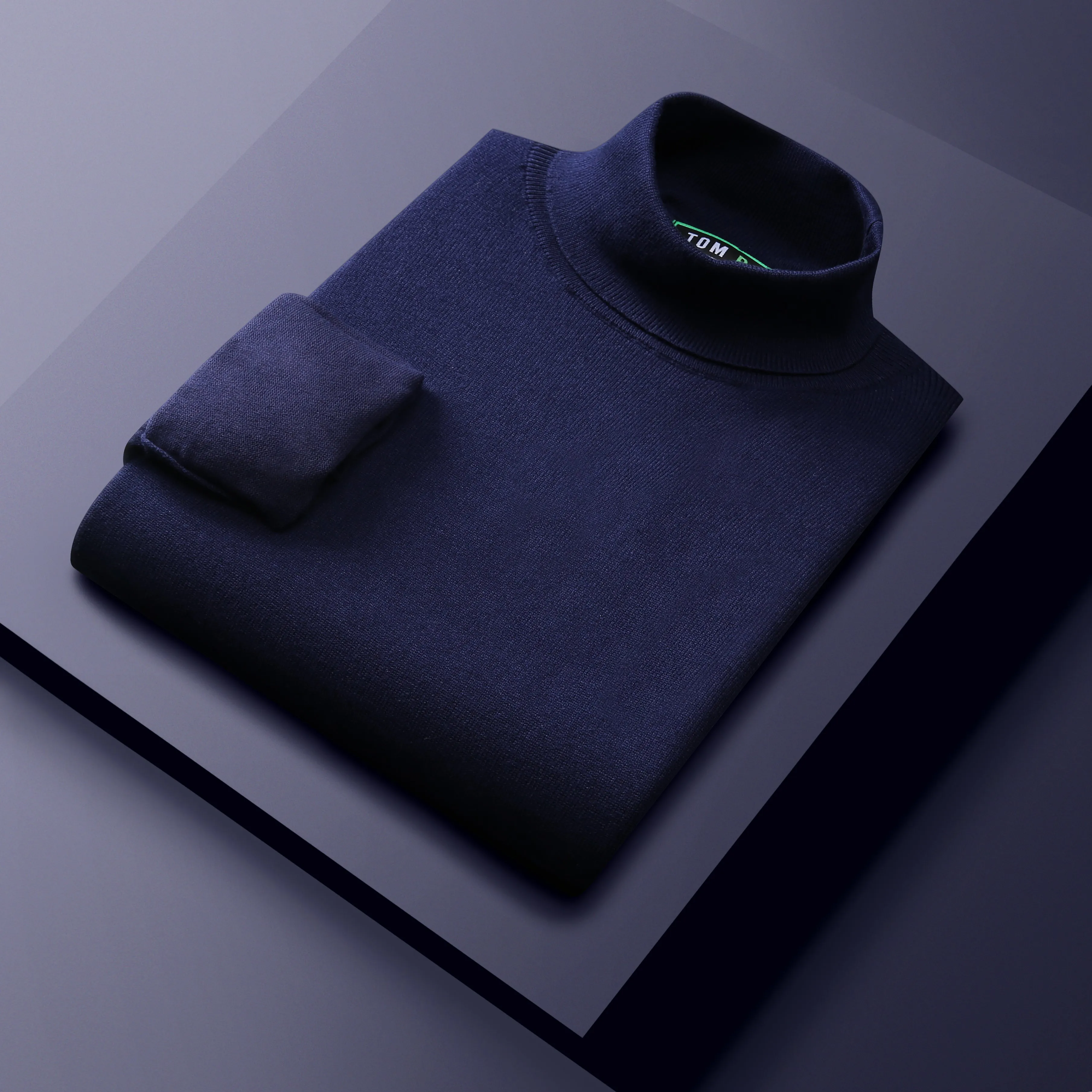 Tom Baine Slim Fit Performance Cotton Turtle Neck