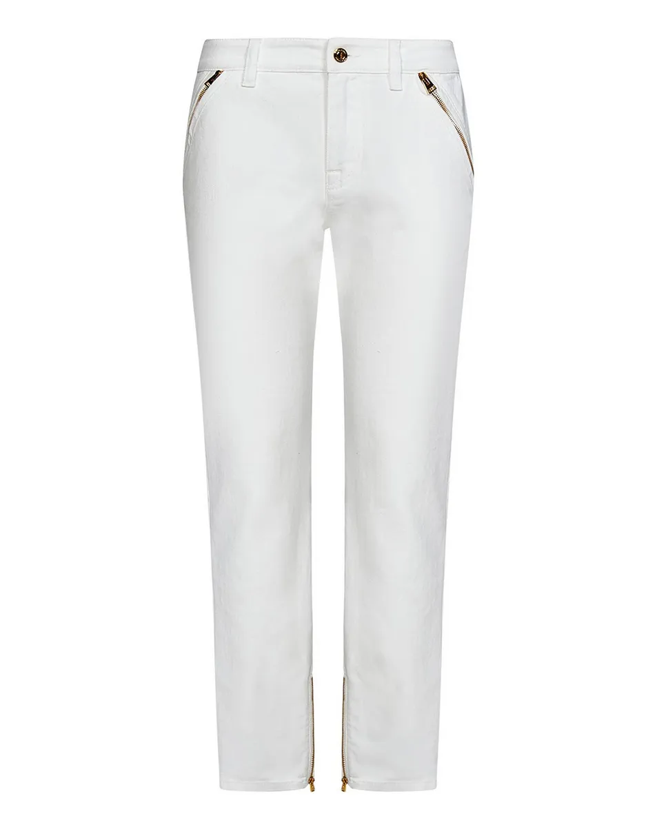 Tom Ford Womens Straight Leg Jeans In White