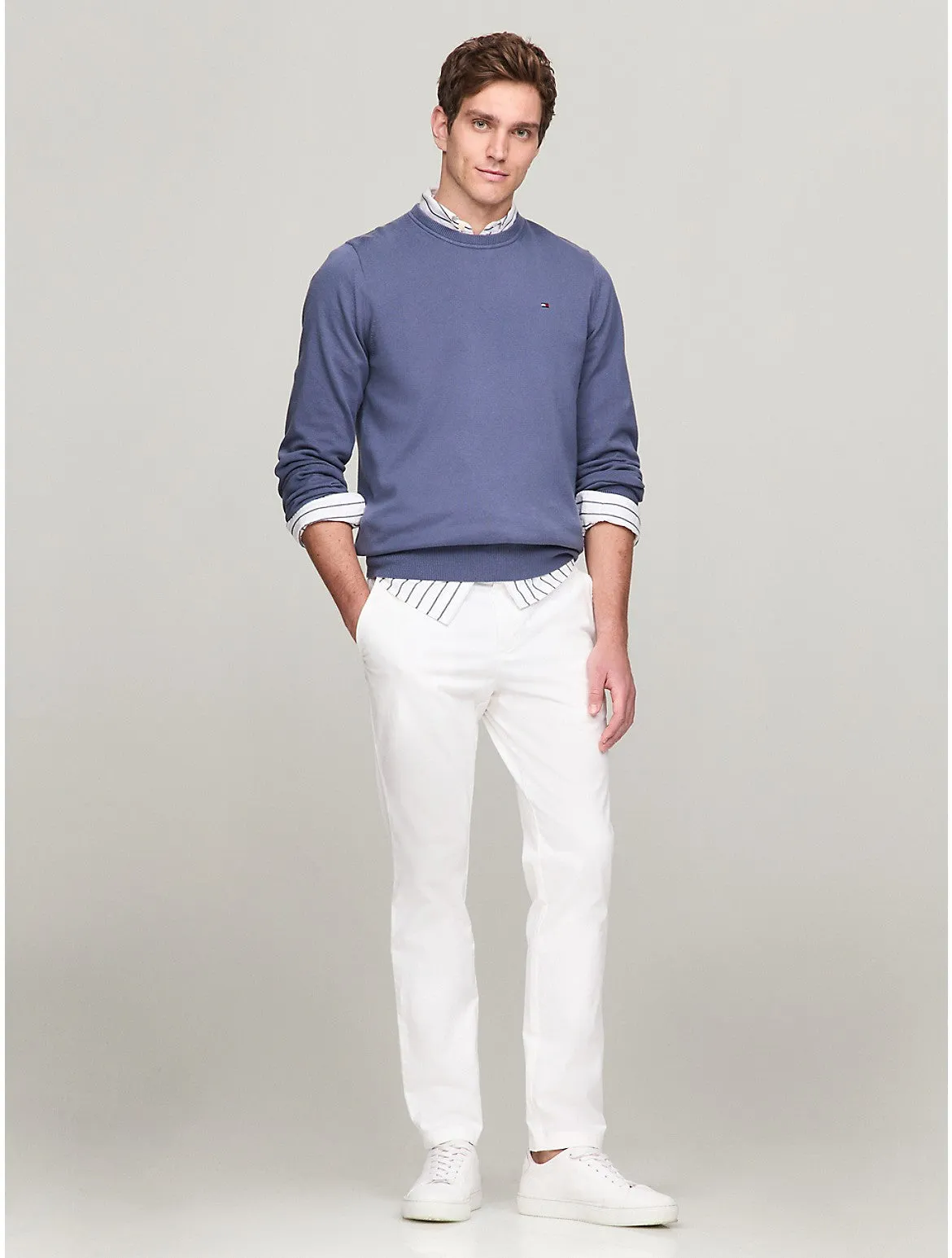 Tommy Hilfiger Men's Flag Logo Crewneck Sweater