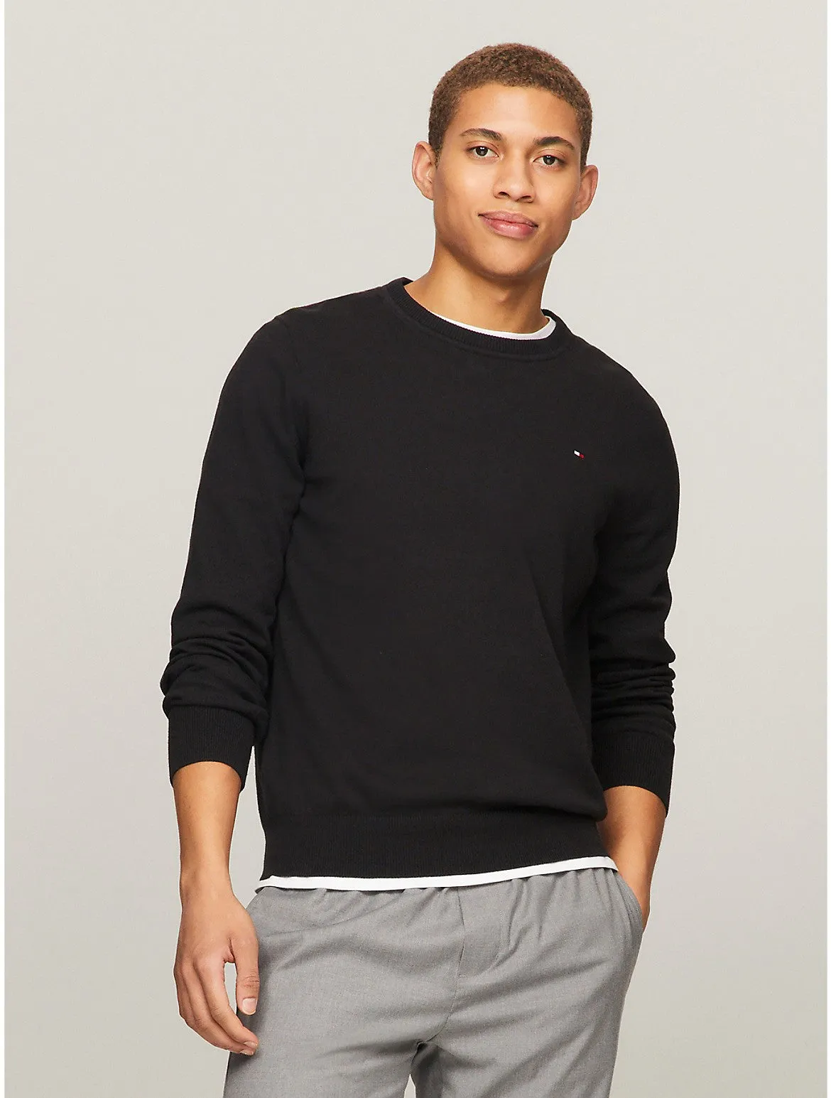 Tommy Hilfiger Men's Flag Logo Crewneck Sweater