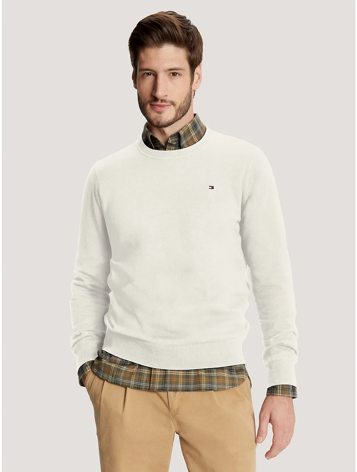 Tommy Hilfiger Men's Flag Logo Crewneck Sweater
