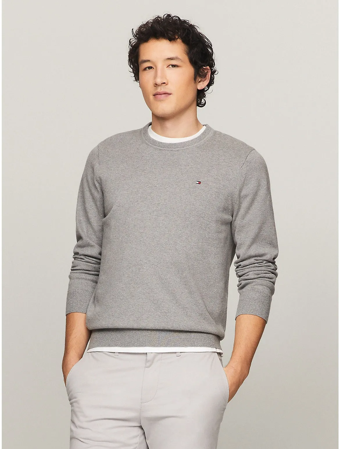 Tommy Hilfiger Men's Flag Logo Crewneck Sweater