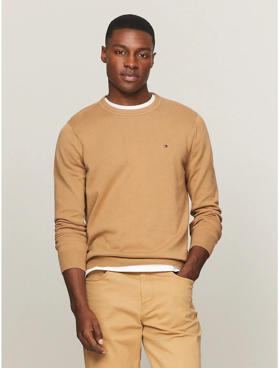 Tommy Hilfiger Men's Flag Logo Crewneck Sweater