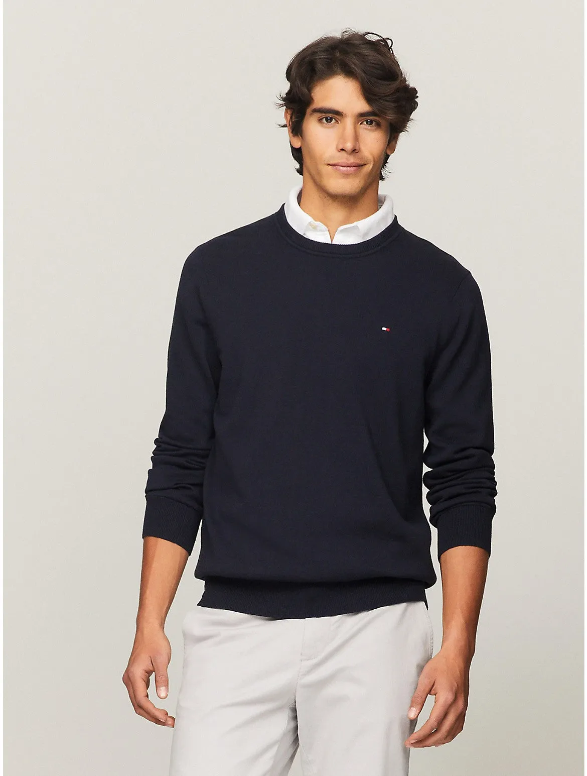 Tommy Hilfiger Men's Flag Logo Crewneck Sweater
