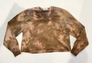 V-Neck Raw Crop In Fawn