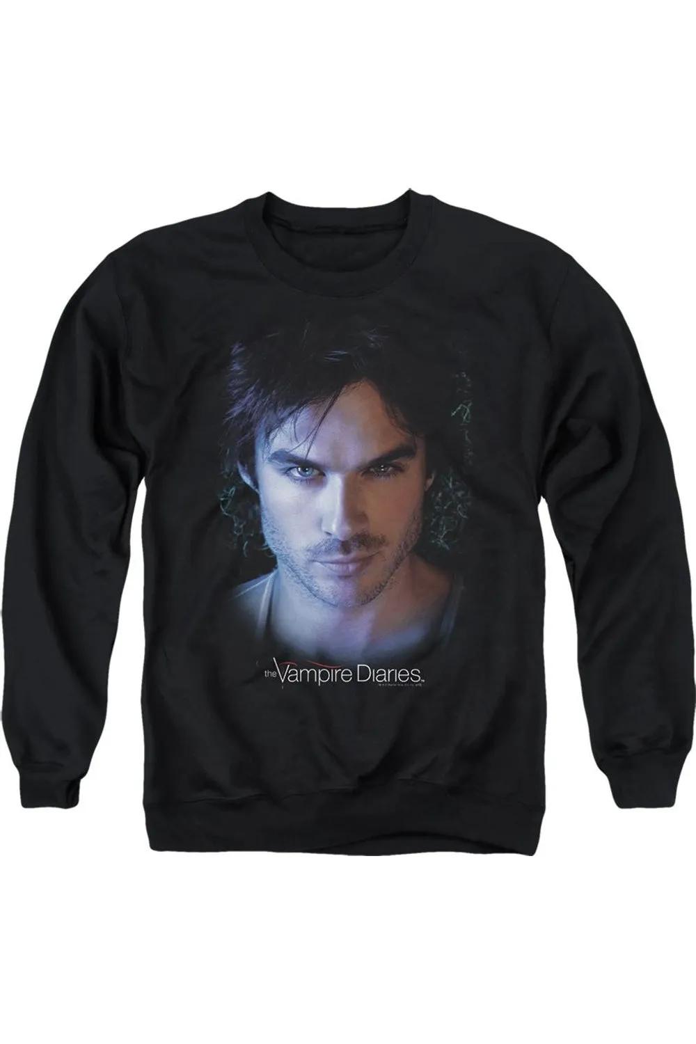 Vampire Diaries Damon Adult Crewneck Sweatshirt