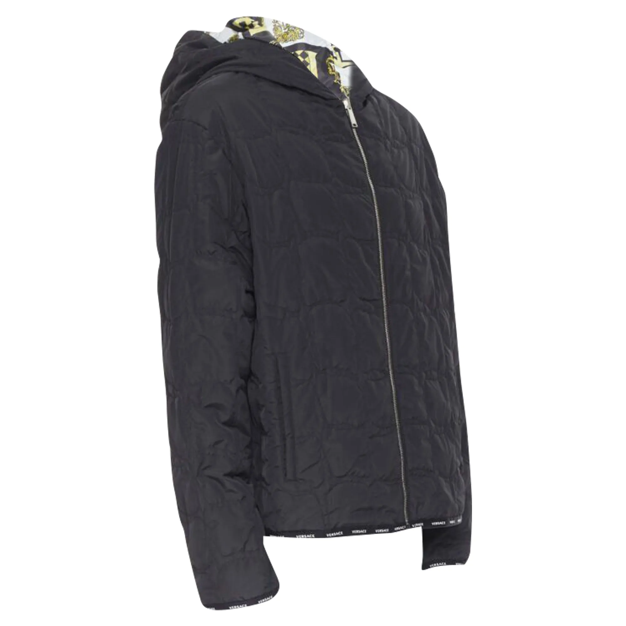 Versace Reversible Baroque Alphabet quilted jacket