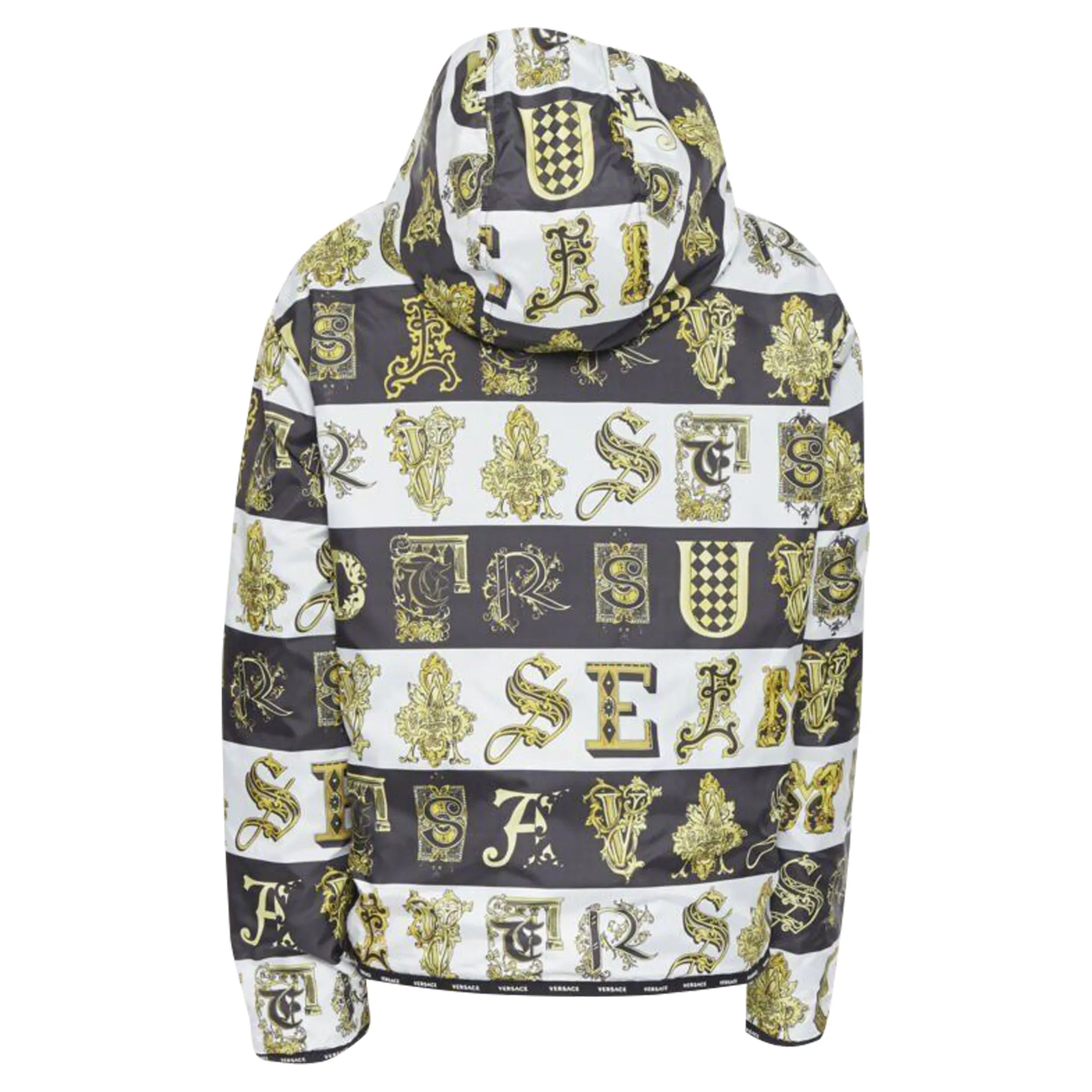 Versace Reversible Baroque Alphabet quilted jacket