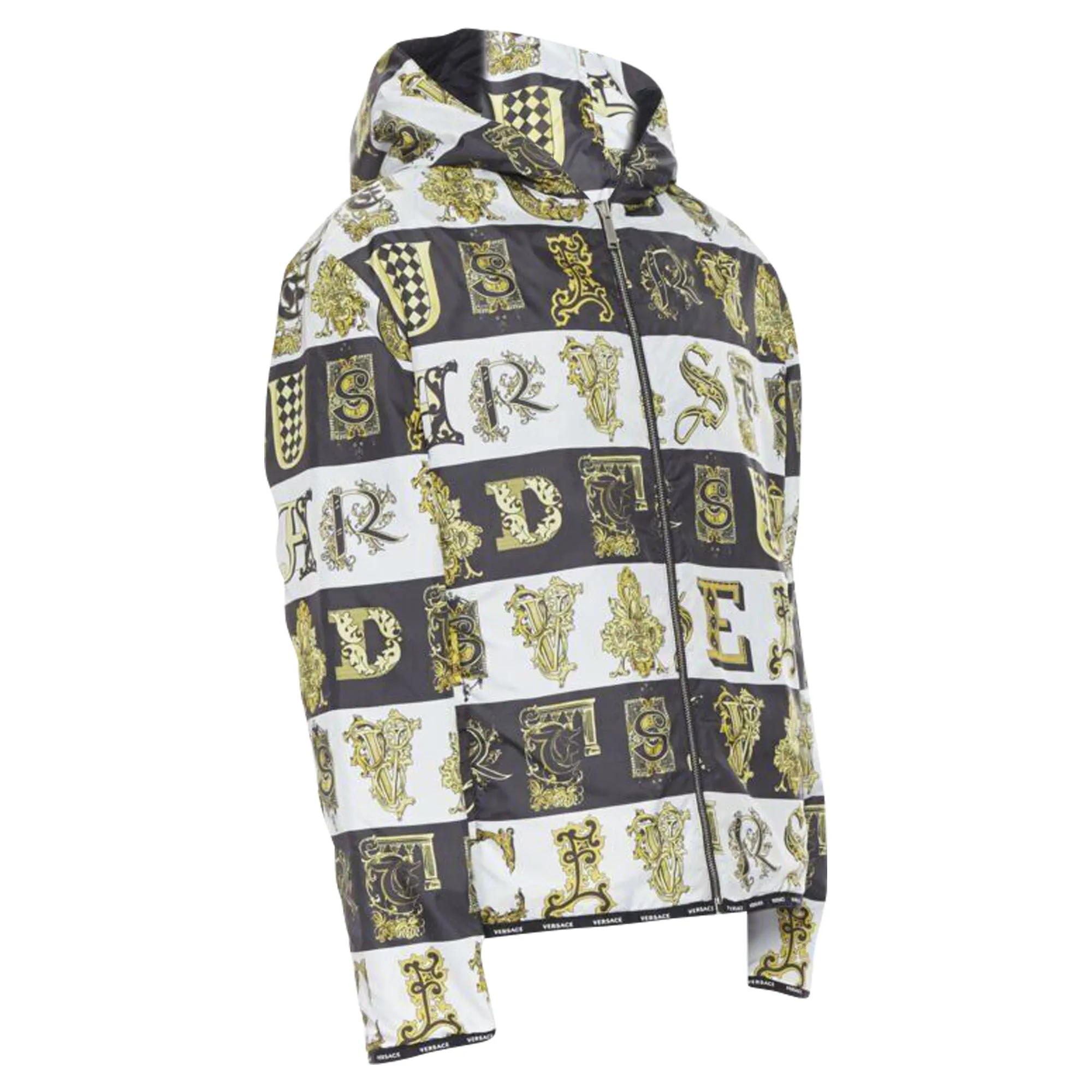 Versace Reversible Baroque Alphabet quilted jacket