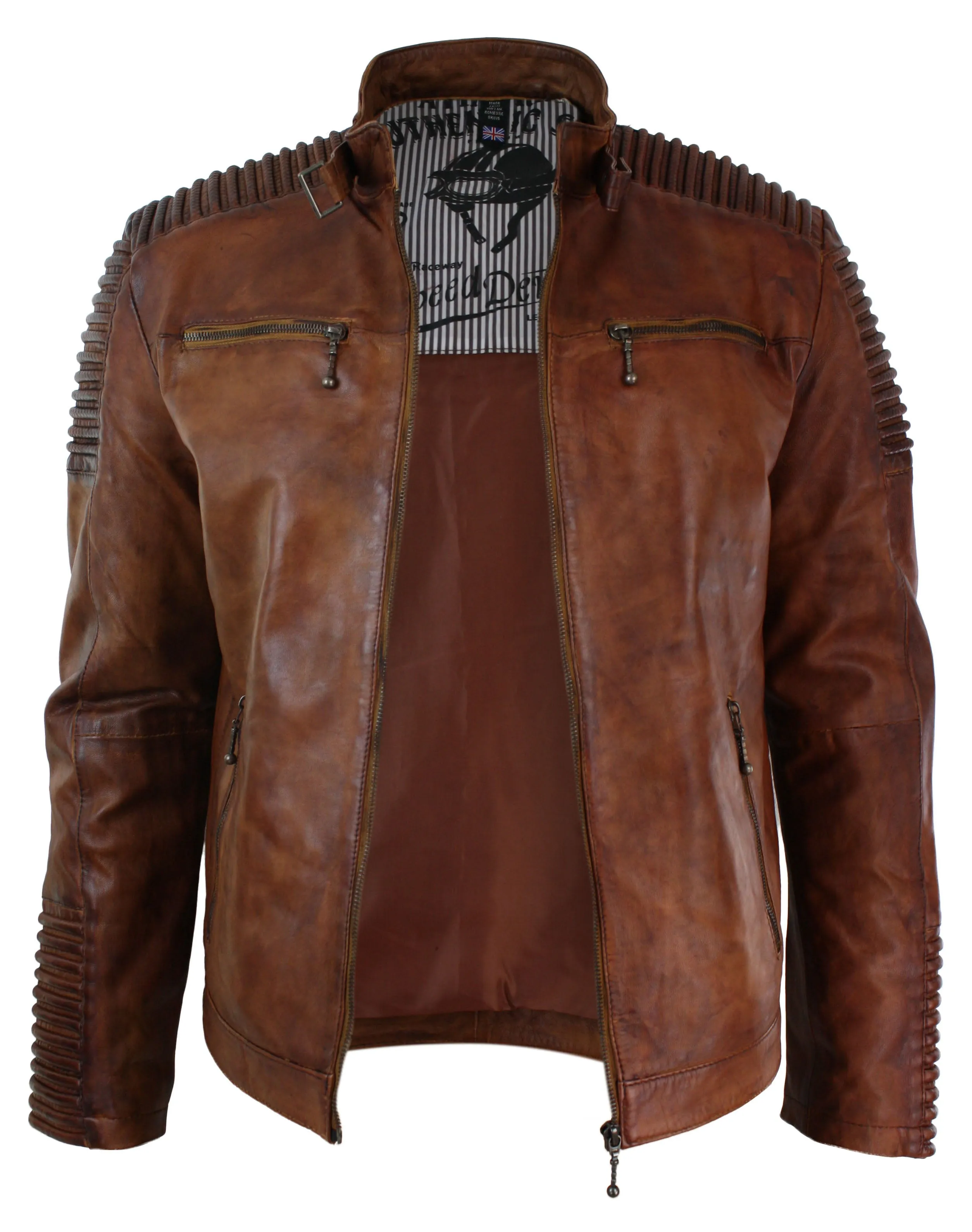 Vintage Leather Jacket Zipped