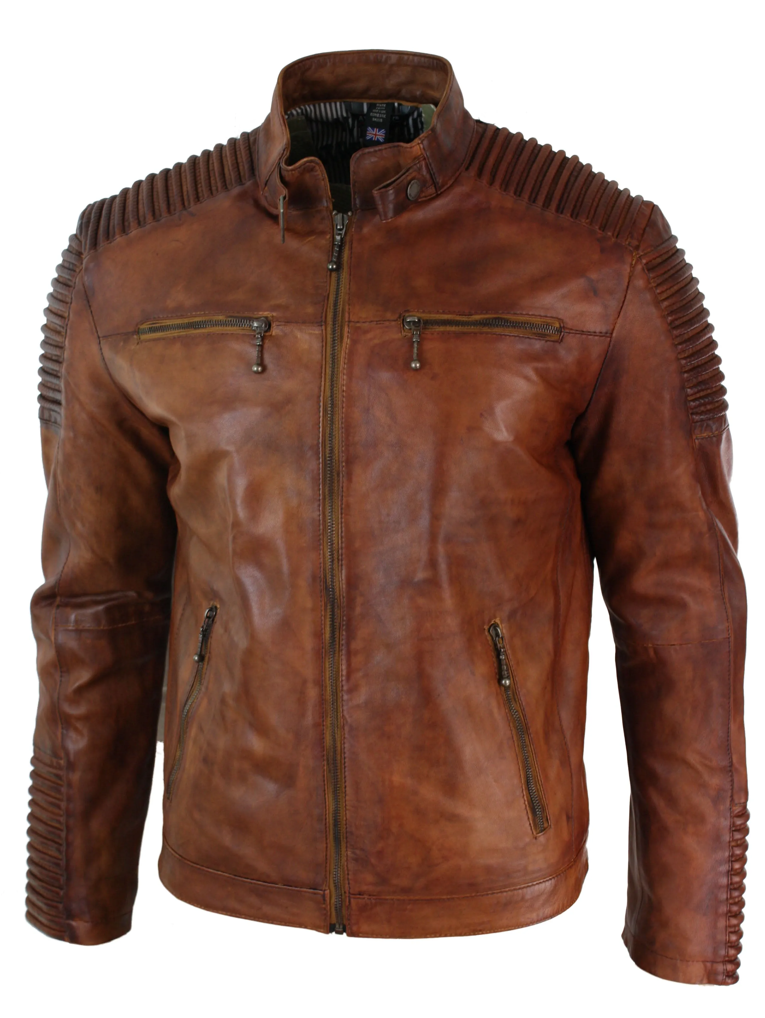 Vintage Leather Jacket Zipped