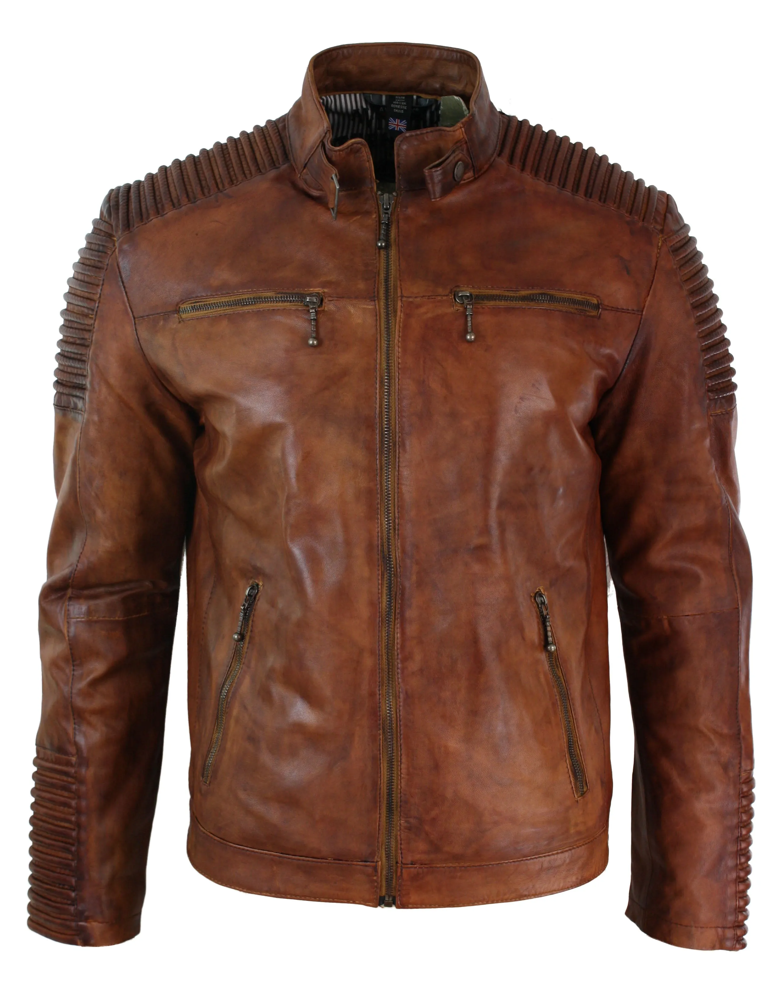 Vintage Leather Jacket Zipped