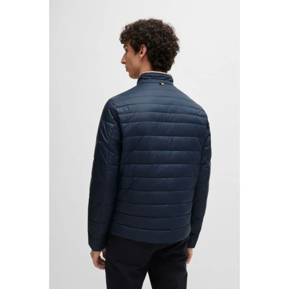 Water-repellent jacket with 3D logo tape