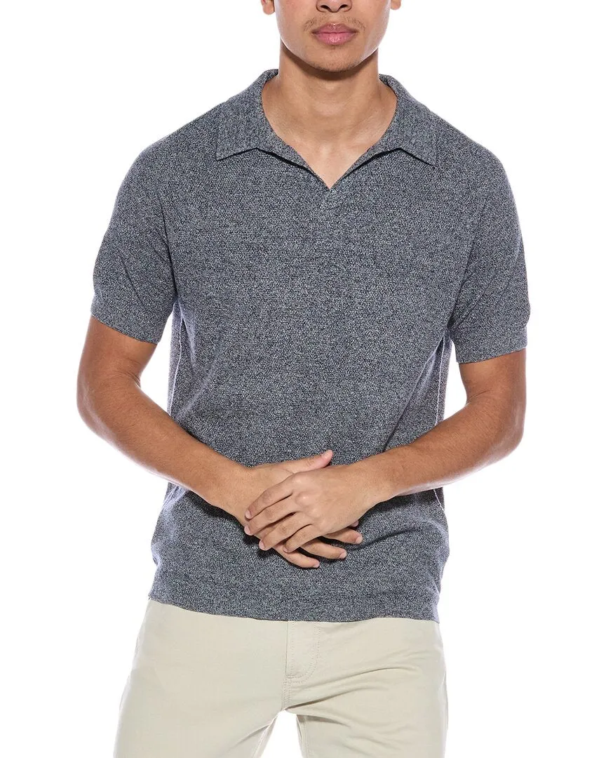WEATHERPROOF VINTAGE Mixed Johnny Collar Sweater