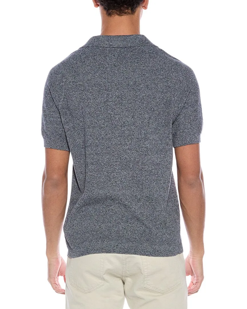 WEATHERPROOF VINTAGE Mixed Johnny Collar Sweater
