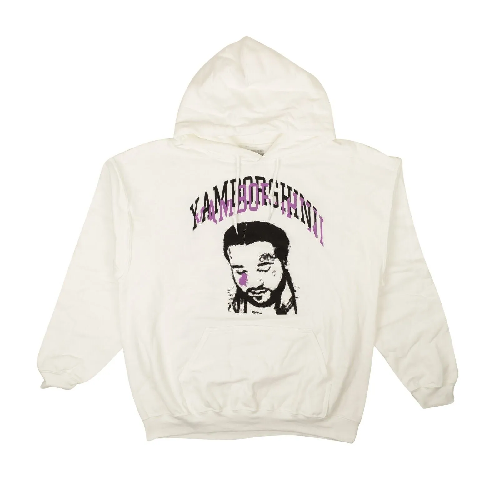 White YAMS DAY Icon Face Hoodie