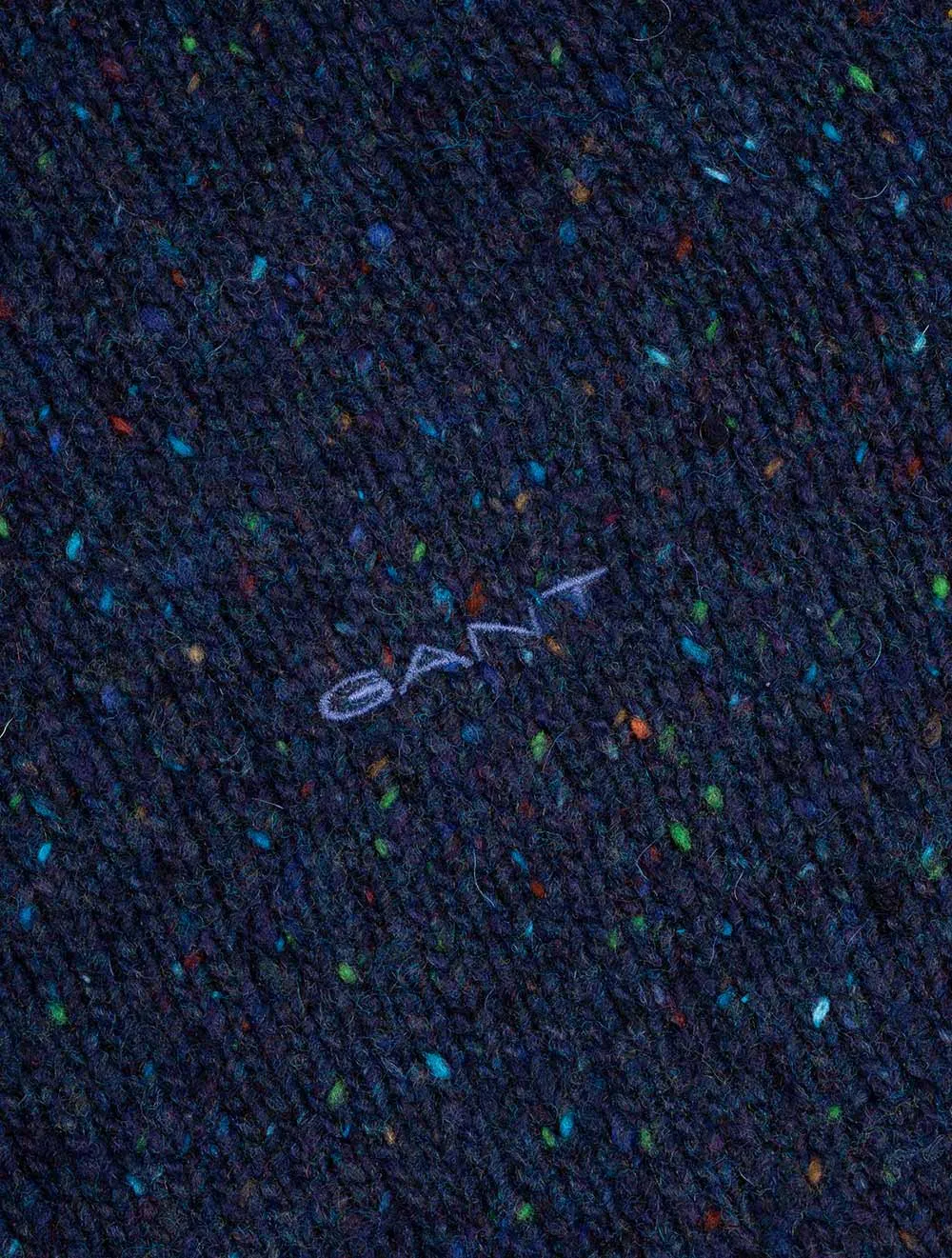 Wool Neps Crew Neck Evening Blue