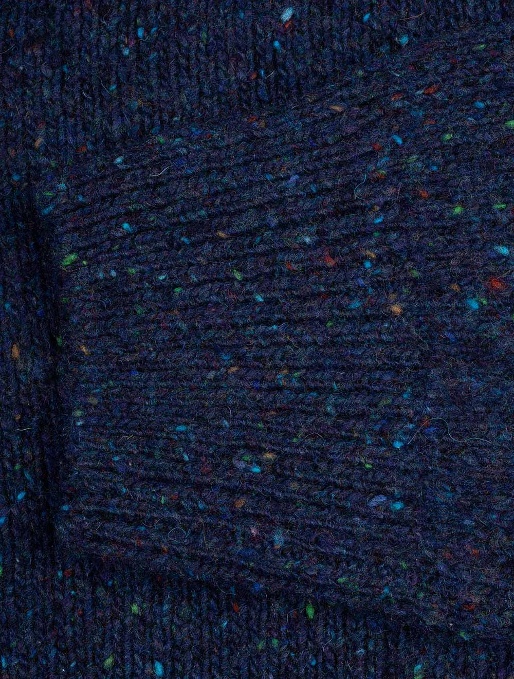 Wool Neps Crew Neck Evening Blue