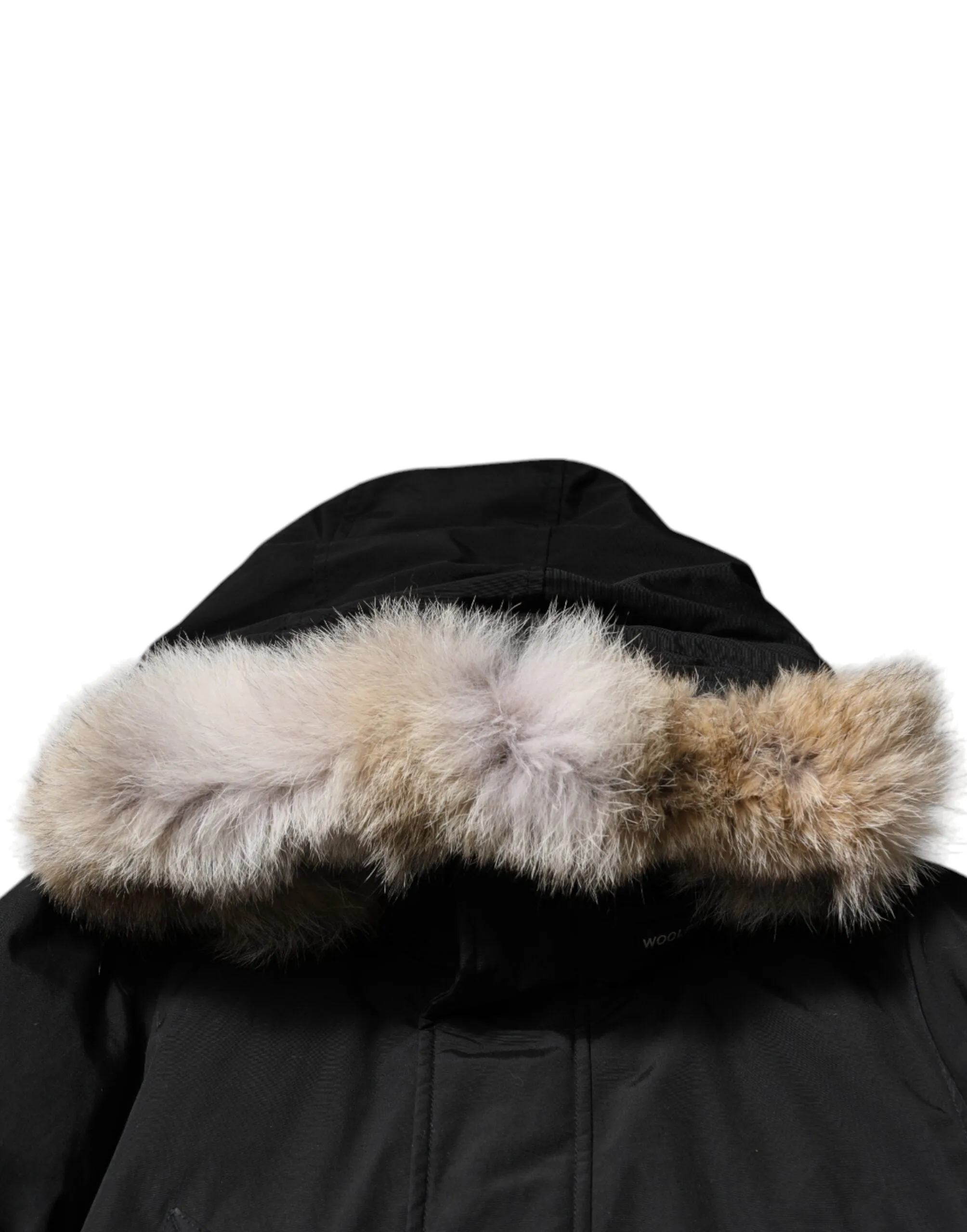 Woolrich Hooded Long Sleeves Fur Shearling Coat Men's Jacket (Pre-Owned)