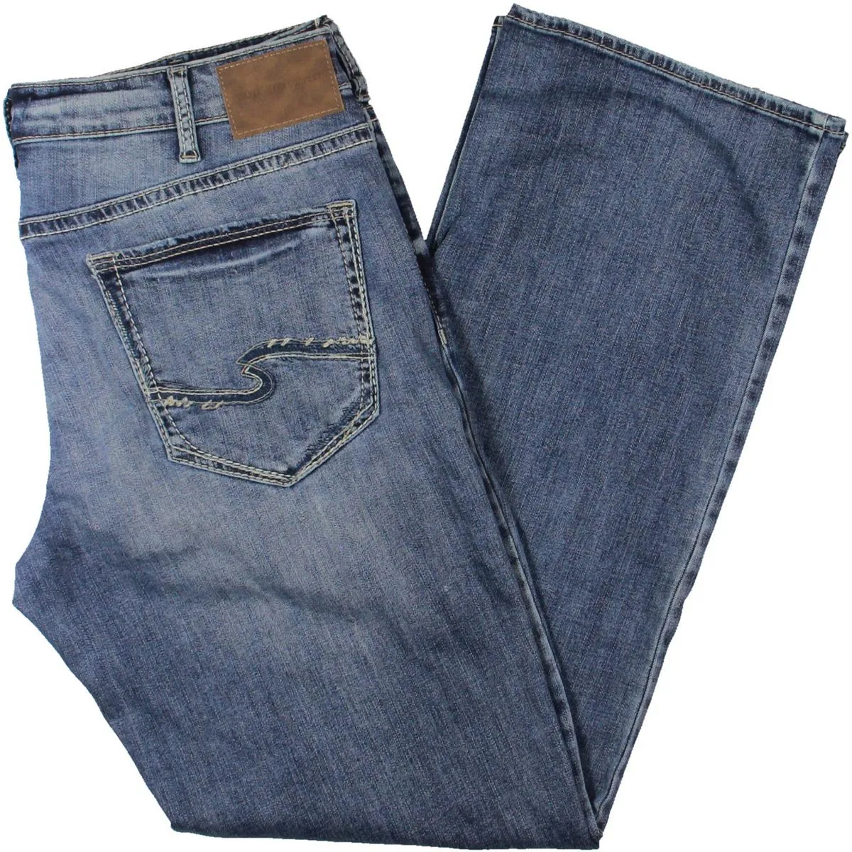 Zac Mens Relaxed Fit Contrast Stitching Straight Leg Pants